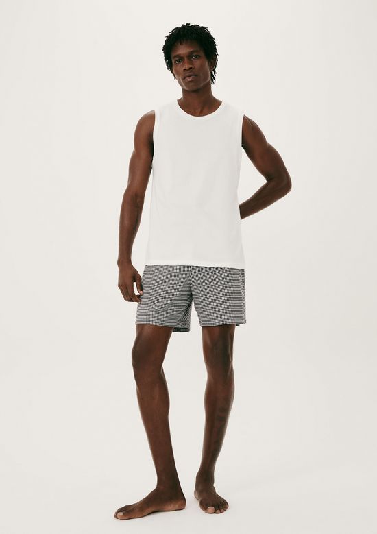 Foto do produto: Pijama Curto Masculino Com Regata - Branco