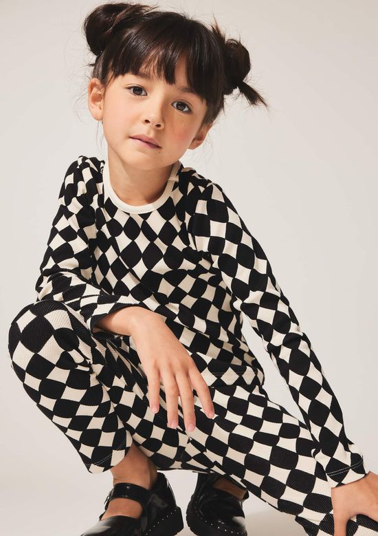 Foto do produto: Calça Legging Infantil Menina Pierrot Palhaça Halloween - Preto