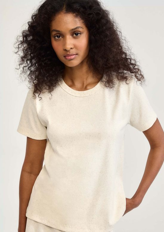 Foto do produto: Pijama Curto Feminino Oversized Com Linho - Off white