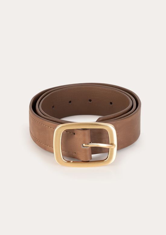 Foto do produto: Cinto Feminino Pespontado Com Fivela Quadrada - Bege