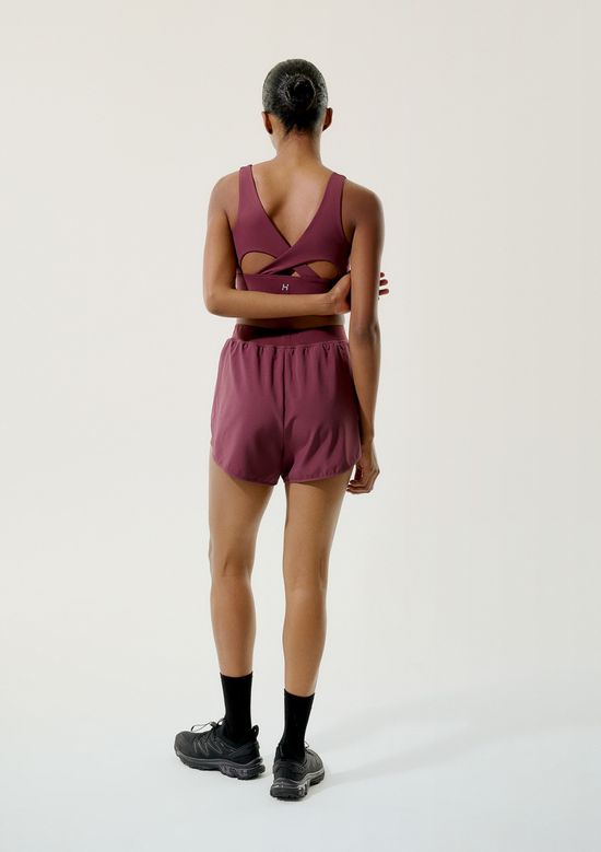 Foto do produto: Shorts Esportivo Feminino Runner Texturizado - Vinho