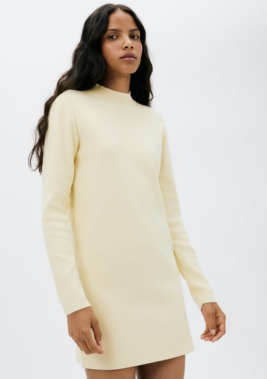 Foto do produto: Vestido Curto Manga Longa Em Tricô - Creme