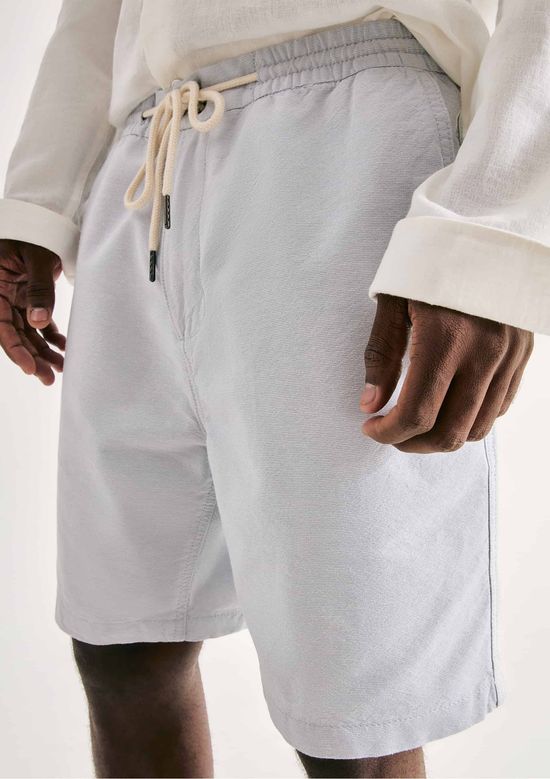 Foto do produto: Bermuda Masculina Reta Fio Tinto - Azul