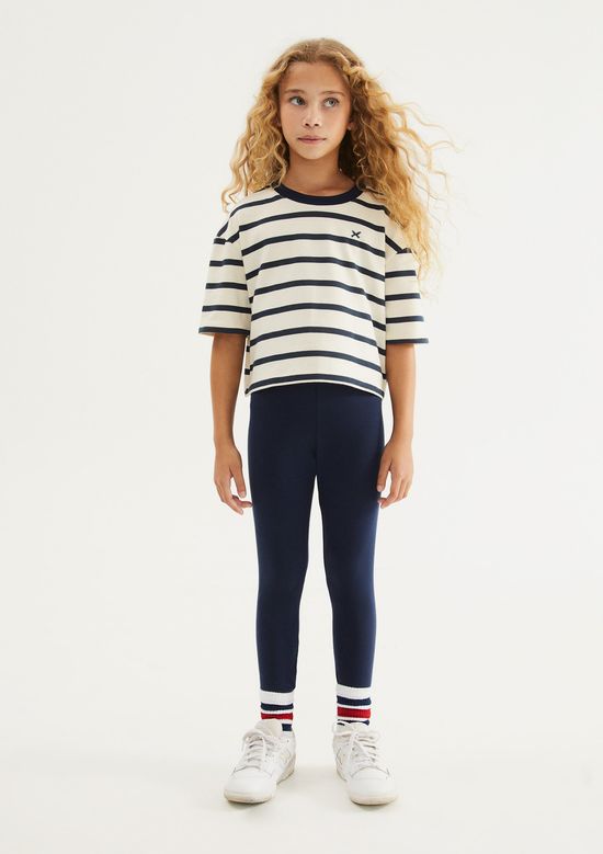 Foto do produto: Calça Legging Básica Infantil Menina Tradicional - Azul