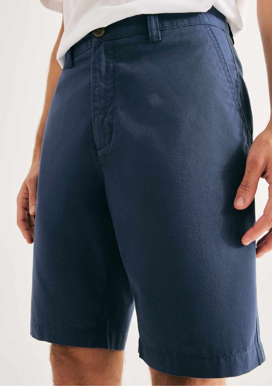 Foto do produto: Bermuda Básica Masculina Chino Em Sarja - Azul