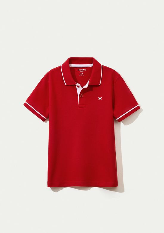 Foto do produto: Camisa Polo Básica Infantil Menino Em Algodão Hering Kids - Vermelho