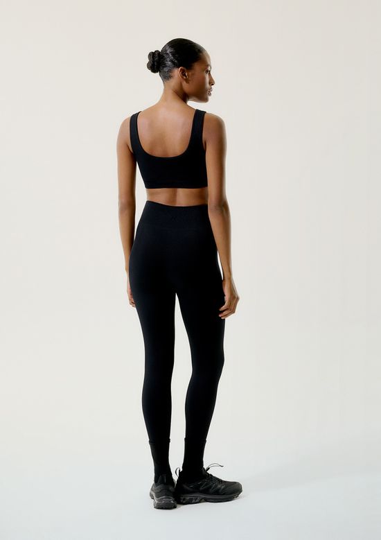 Foto do produto: Calça Legging Feminina Canelada Sem Costura - Preto