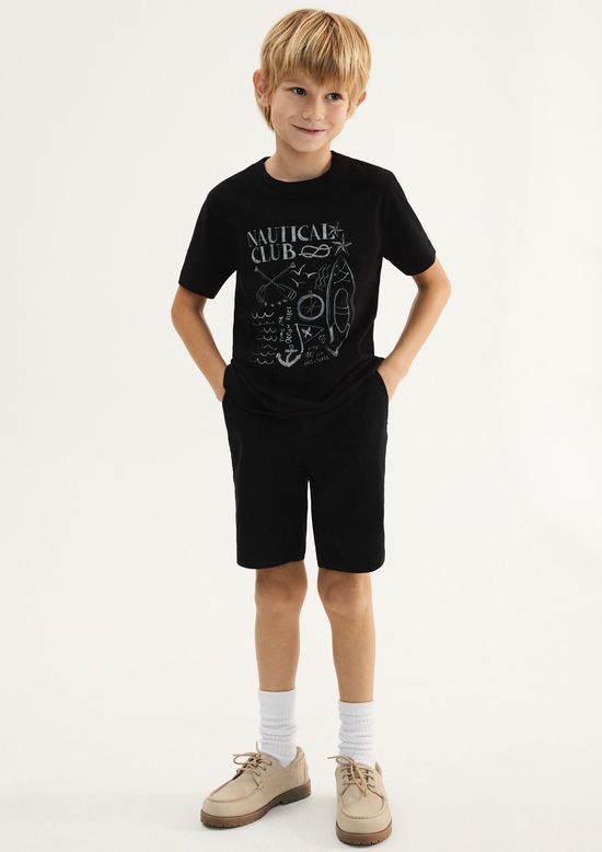 Foto do produto: Bermuda Básica Infantil Menino Chino - Preto