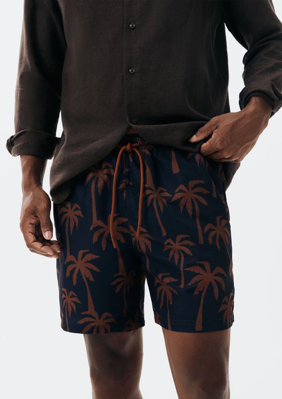 Foto do produto: Shorts Praia Masculino Estampado - Azul