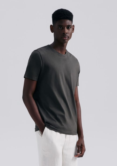 Foto do produto: Camiseta Básica Masculina Manga Curta Pima - Verde