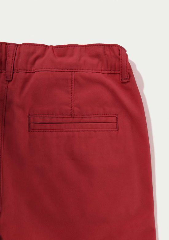 Foto do produto: Bermuda Básica Infantil Menino Em Sarja - Vermelho
