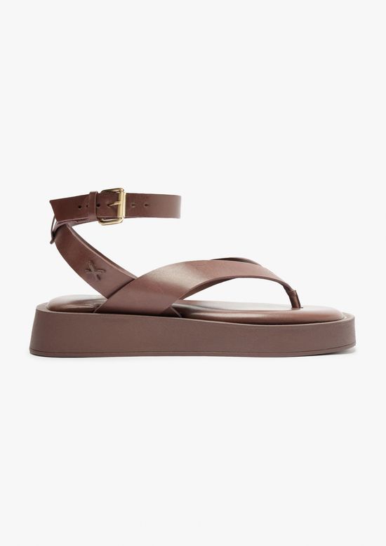 Foto do produto: Sandália Flatform Feminina Tiras - Marrom
