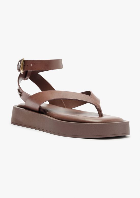 Foto do produto: Sandália Flatform Feminina Tiras - Marrom