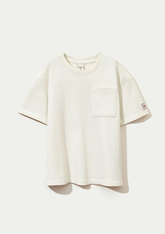 Foto do produto: Camiseta Infantil Menino Oversized Com Bolso - Off white