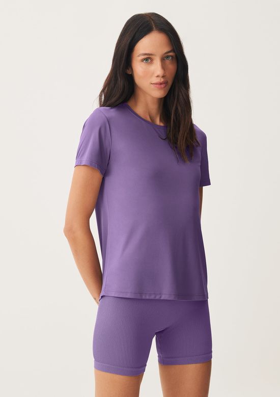 Foto do produto: Camiseta Esportiva Básica Feminina Proteção UV - Roxo