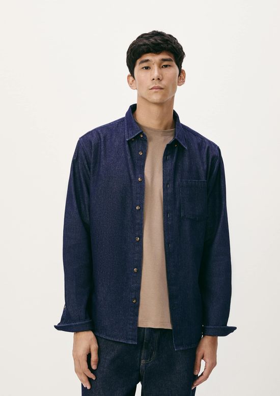 Foto do produto: Camisa Masculina Raw Denim - Azul