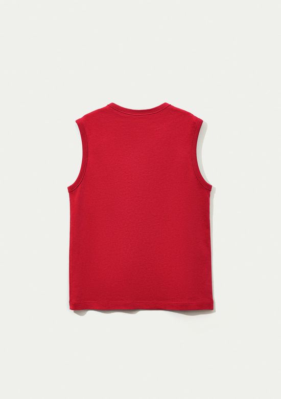 Foto do produto: Regata Básica Infantil Menino Modelagem Tradicional - Vermelho