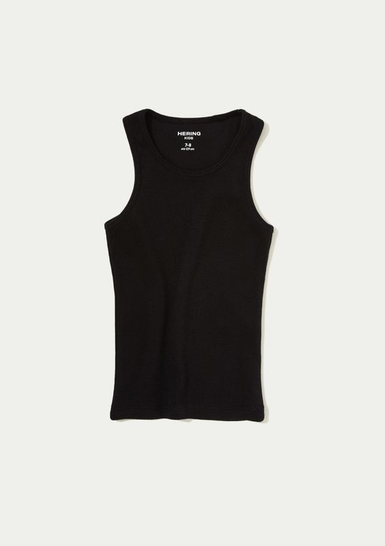 Foto do produto: Regata Básica Infantil Menina Em Ribana - Preto