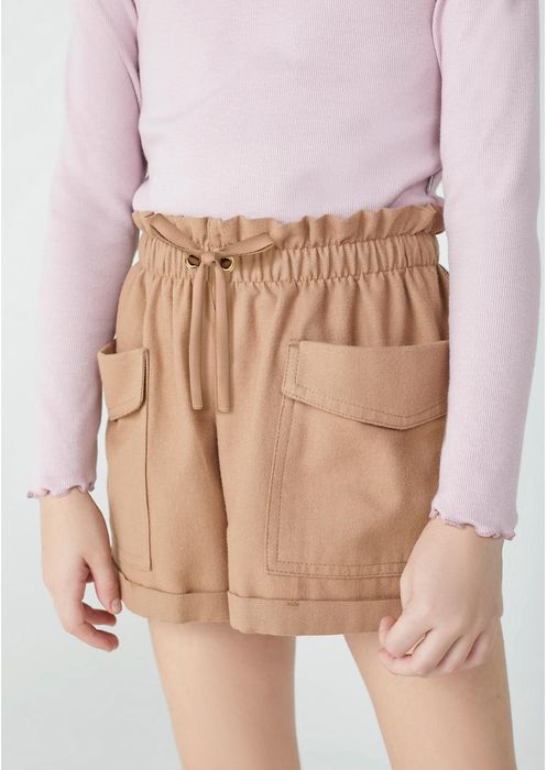 Shorts Infantil Menina Clochard - Marrom