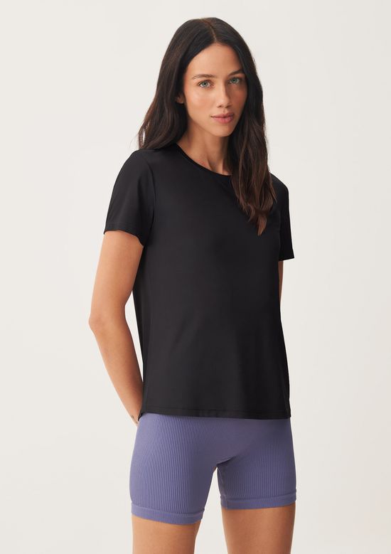 Foto do produto: Camiseta Esportiva Básica Feminina Proteção UV - Preto