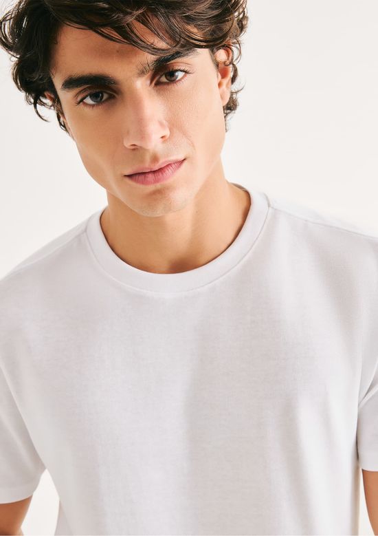 Foto do produto: Camiseta Masculina Texturizada Em Algodão Peruano - Branco