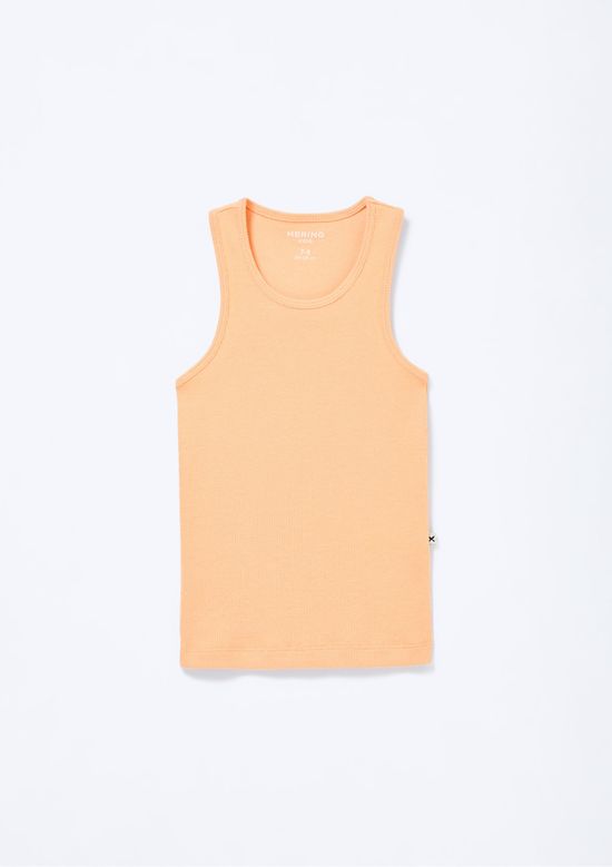 Foto do produto: Regata Básica Infantil Menina Em Ribana - Laranja