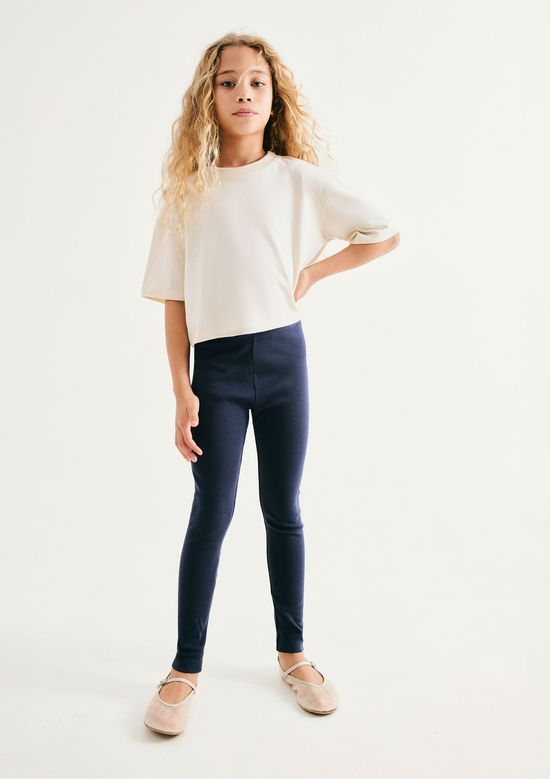 Foto do produto: Calça Legging Básica Infantil Menina Em Ribana - Azul