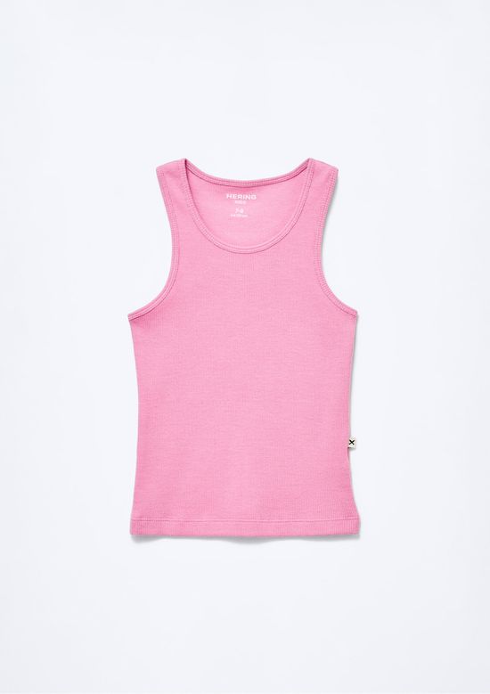 Foto do produto: Regata Básica Infantil Menina Em Ribana - Rosa