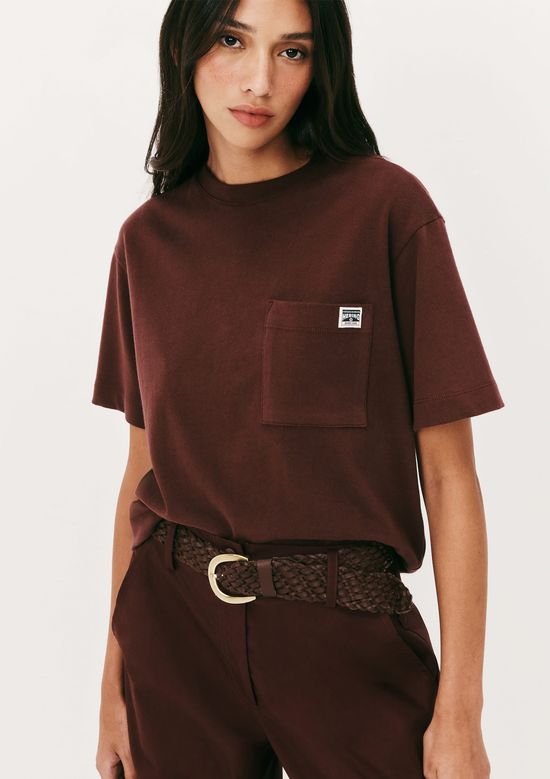 Foto do produto: Camiseta Feminina Boxy Manga Curta - Vinho