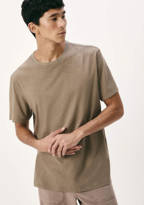 Foto do produto: Camiseta Masculina Comfort Em Malha Flamê - Verde