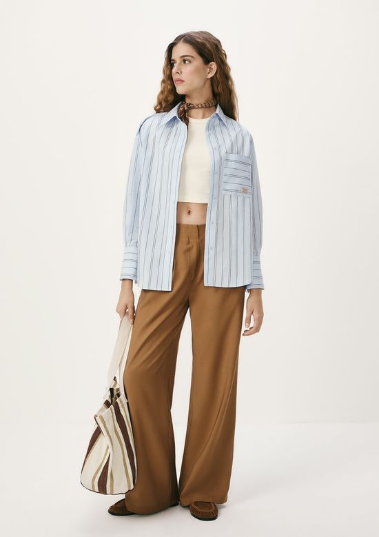 Foto do produto: Blusa Básica Feminina Cropped Em Ribana Canelada - Creme