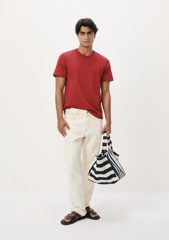 Foto do produto: Camiseta Básica Masculina Manga Curta Slim - Vermelho