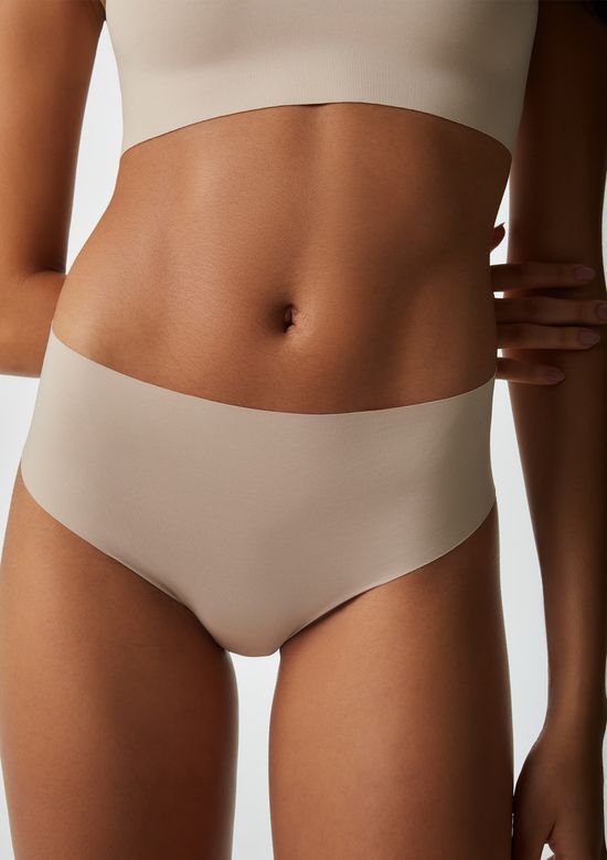 Foto do produto: Kit 3 Calcinhas Caleçon Corte A Laser - Nude