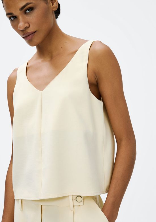 Foto do produto: Regata Feminina Decote V Peachtouch - Creme