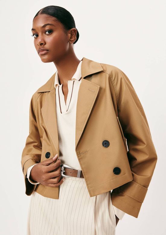 Foto do produto: Trench Coat Feminino Curto - Caqui