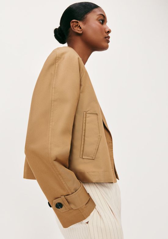 Foto do produto: Trench Coat Feminino Curto - Caqui