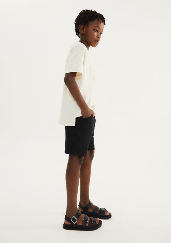 Foto do produto: Bermuda Básica Infantil Menino Em Moletom - Preto