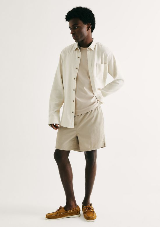 Foto do produto: Shorts De Banho Masculino Texturizado - Bege