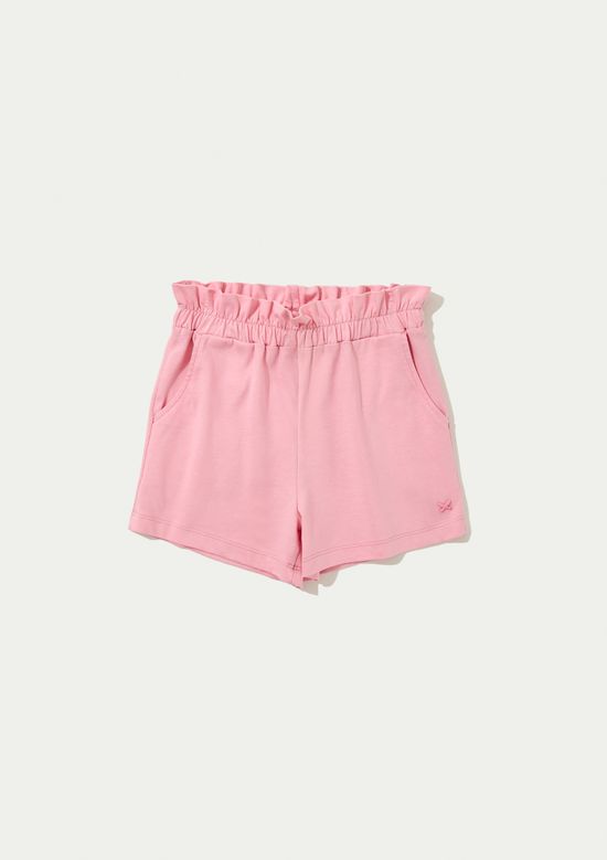 Foto do produto: Shorts Básico Infantil Menina Clochard Em Moletom - Rosa