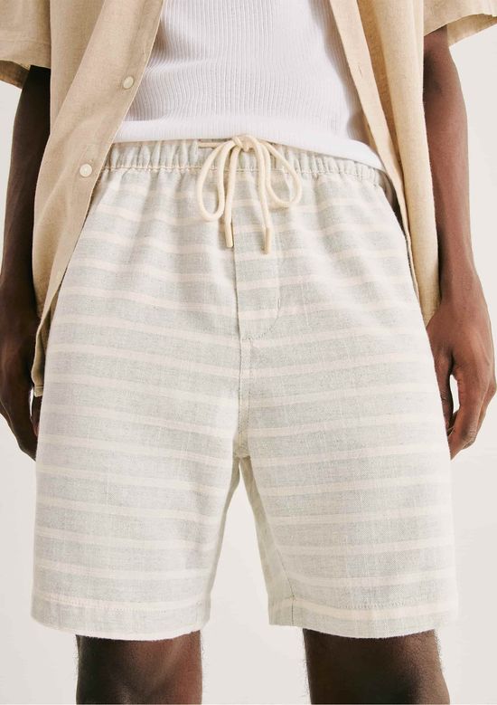 Foto do produto: Bermuda Masculina Jogger Rústica Listrada - Azul