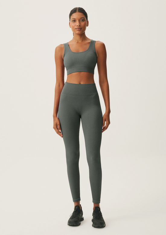 Foto do produto: Calça Legging Feminina Canelada Sem Costura - Cinza
