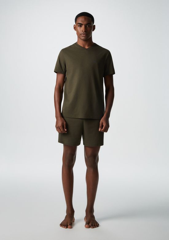 Foto do produto: Pijama Masculino Curto Em Malha - Verde