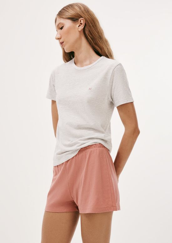 Foto do produto: Pijama Curto Feminino Com Bordado - Cinza