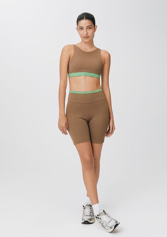 Foto do produto: Top Esportivo Com Fio Lycra® - Marrom