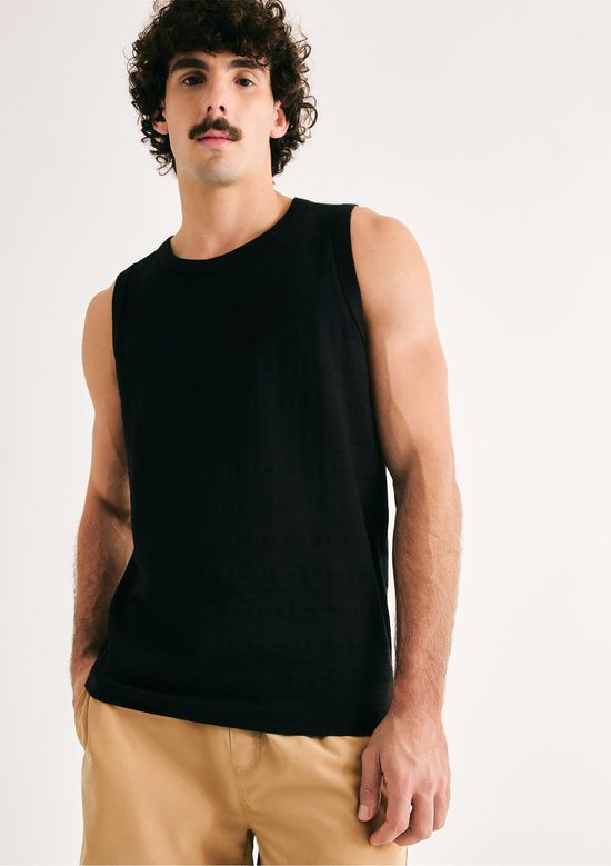 Foto do produto: Regata Masculina Regular Texturizada - Preto