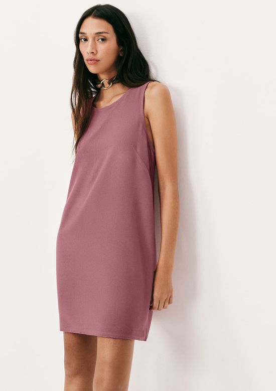 Foto do produto: Vestido Curto Reto Em Viscose - Rosa
