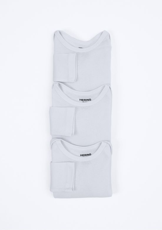 Foto do produto: Kit Com 3 Bodies Bebê Unissex Em Ribana - Branco
