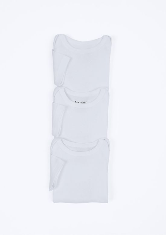 Foto do produto: Kit Com 3 Bodies Bebê Unissex Em Ribana - Branco