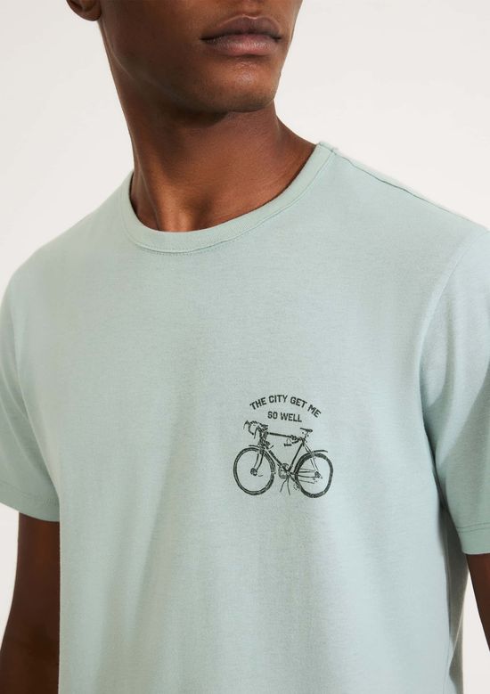 Foto do produto: Camiseta Masculina Slim Estampada - Azul