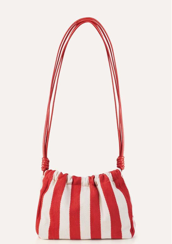 Foto do produto: Bolsa Bucket Feminina Listrada - Vermelho